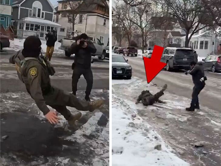 ice agent hilariously slips on ice in minnesota ironic spill caught on video 69651c9048e53