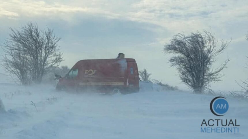 masina a postei romane blocata in zapada in mehedinti pensiile intarziate distribuite de astazi fotovideo 695f8f2a939ee