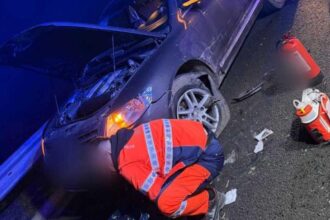 accident grav in olt trafic blocat dupa ce o masina a lovit doua persoane un barbat a murit 69a34a367747d