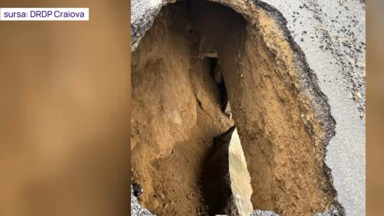 crater urias in asfalt pe dn 56a drobeta turnu severin calafat se circula cu restrictii 6981df955ebff