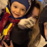 moment emotionant in familia lui george simion liderul suveranistilor si sotia sa s au bucurat de zapada si au iesit cu fiul lor raducu cu sania 699c025ce07ba