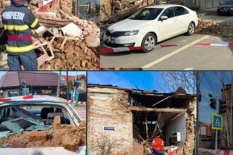 perete prabusit peste o masina oprita la semafor in giurgiu cinci oameni au scapat ca prin minune foto 699080d6b9654