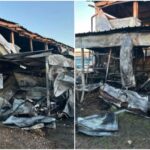 incendiu masiv intr o comuna din satu mare un atelier auto si o autoutilitara au fost distruse de flacari 69a73eb765c74