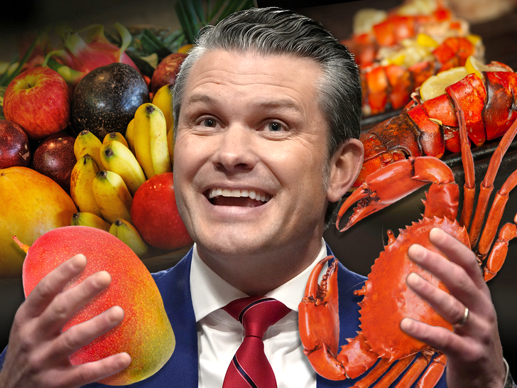 pete hegseth blew billions on shellfish steak fruit baskets furniture 69b06499946d9