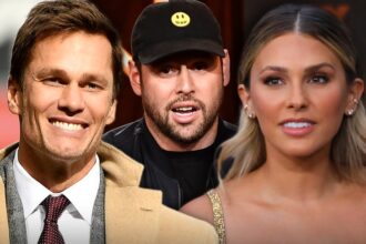 tom brady gets cozy with scooter brauns ex wife at party leave together 69b2c2583790a